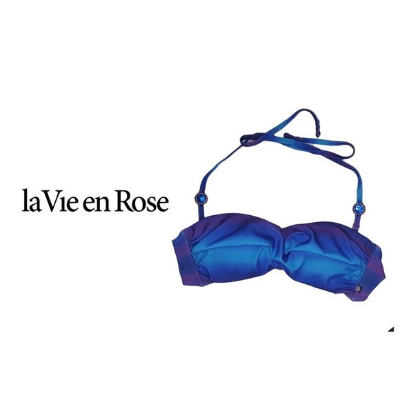 La Vie En Rose Twisted Bandeau Bikini Top NWT - Picture 5 of 5